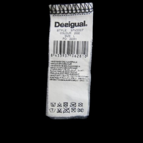 Desigual Long Sleeve Graphic Text Print Dress - Picture 8 of 9